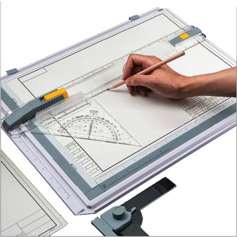 Versatile A3 Drawing Board Workstation with Sliding Ruler & Support Legs gallery