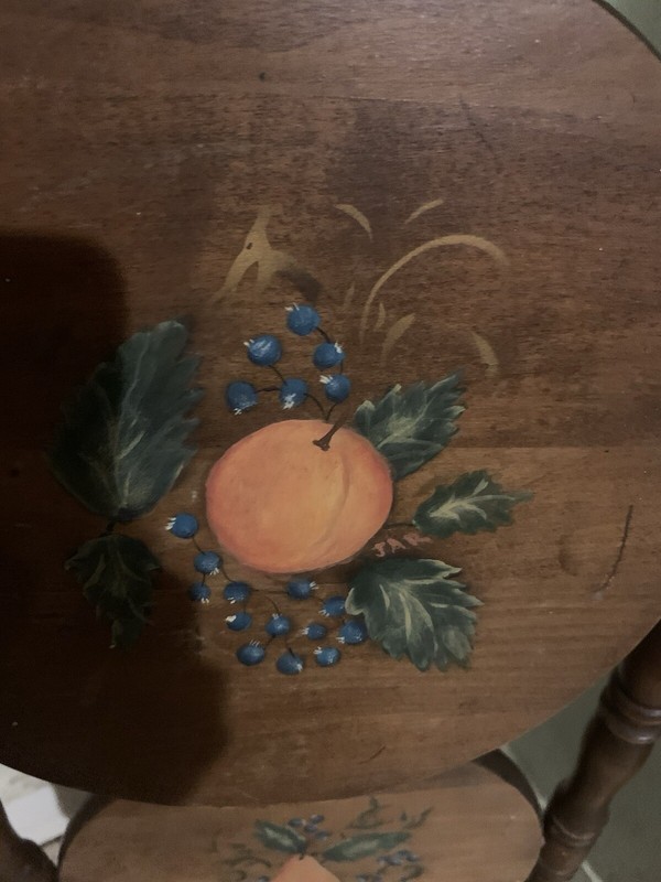 Vintage Country Painted Flip Shelf Table gallery