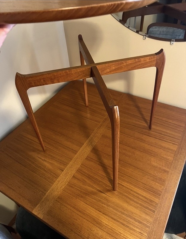 Vtg Danish Mid Century Modern Teak Tray Table Engholm & Willumsen Fritz Hansen gallery