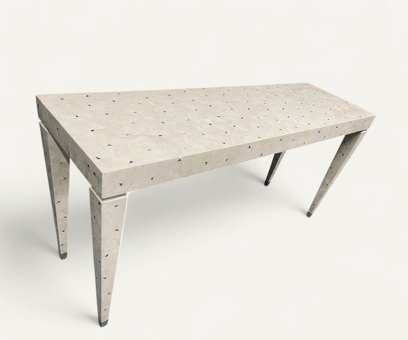FANTASTIC POST MODERN TESSELLATED STONE CONSOLE BY OGGETTI