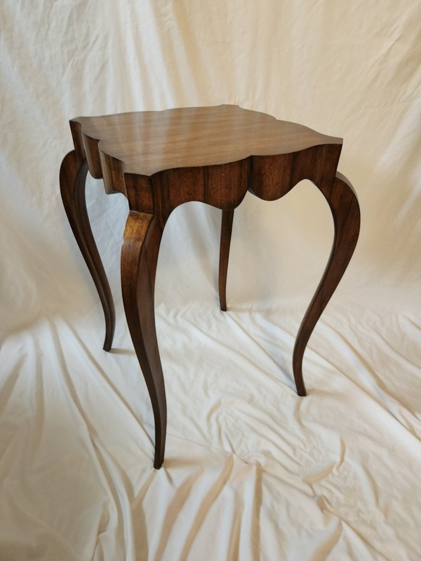 Keno Bros. for Theodore Alexander Scalloped Side Table - Model WPD576 - Rare gallery