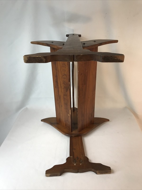 Vintage Mission Arts & Crafts Standing Floor Book Trough Shelf Rack gallery
