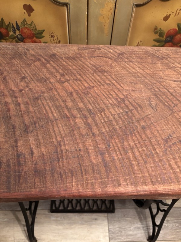 Vintage Singer Machine Treadle Table w/Black Walnut Top 36"(L)x14"(W)x31"(H) gallery
