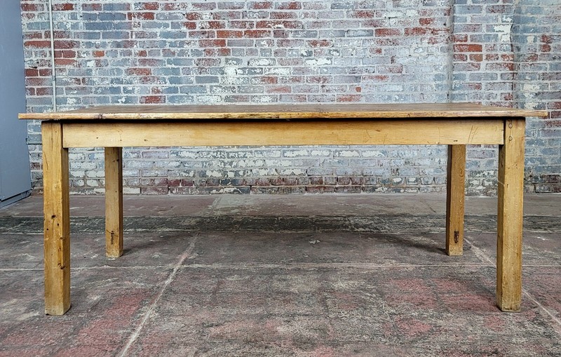 19th century 75" Primitive Farm Dining Table gallery