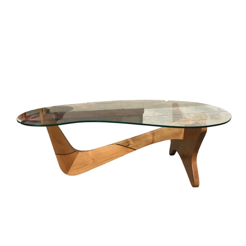 Mid-Century Noguchi Style Biomorphic "Airplane" Coffee Table gallery