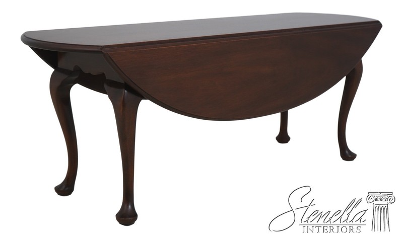 71676: KITTINGER Queen Anne Mahogany Drop Leaf Coffee Table