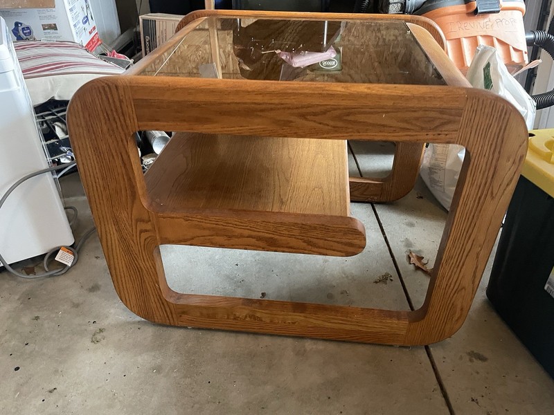 1970’s Lou Hodges style side table. gallery