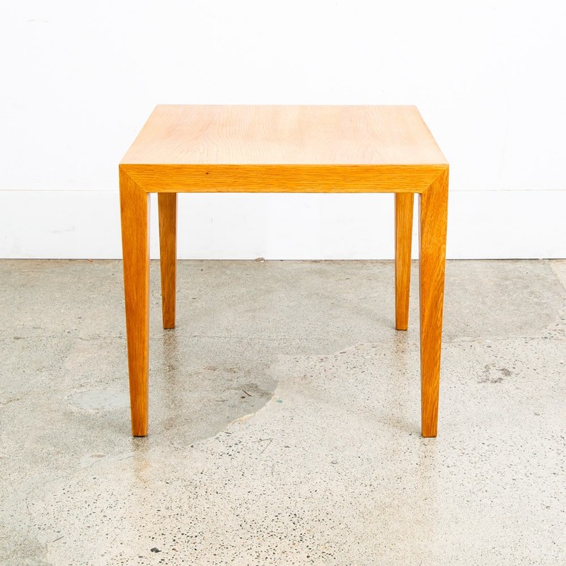 Mid Century Danish Modern End Table Severin Hansen Oak Side Nightstand NM Mcm gallery