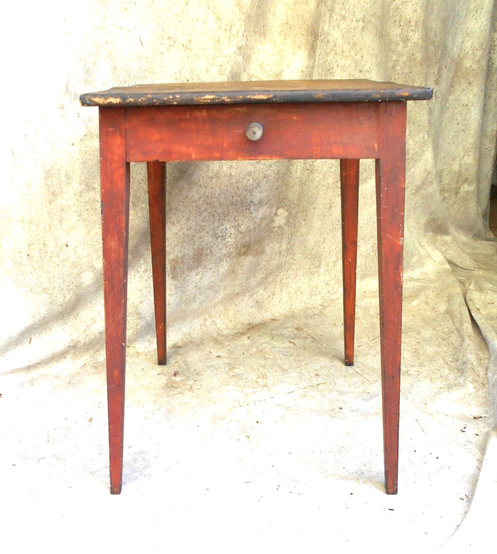 ANTIQUE COUNTRY HEPPLEWHITE SPLAY LEG STAND WITH FALSE DRAWER
