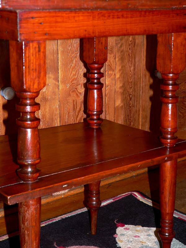 Occasional Lamp TABLE, Southern Yellow Pine, Alabama, Orig Patina, c1900, 26"w gallery