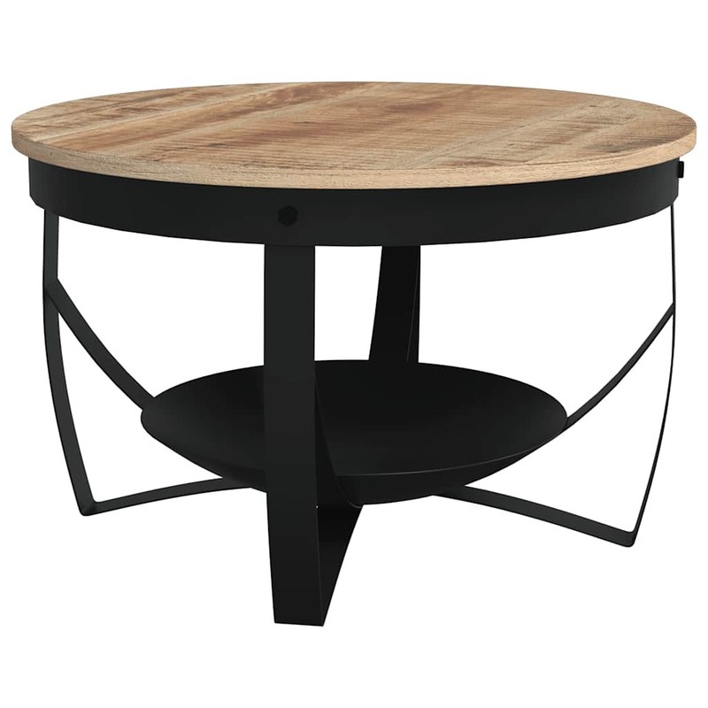 Coffee Table Living Room End Table Side Table with Shelf Solid Wood vidaXL gallery