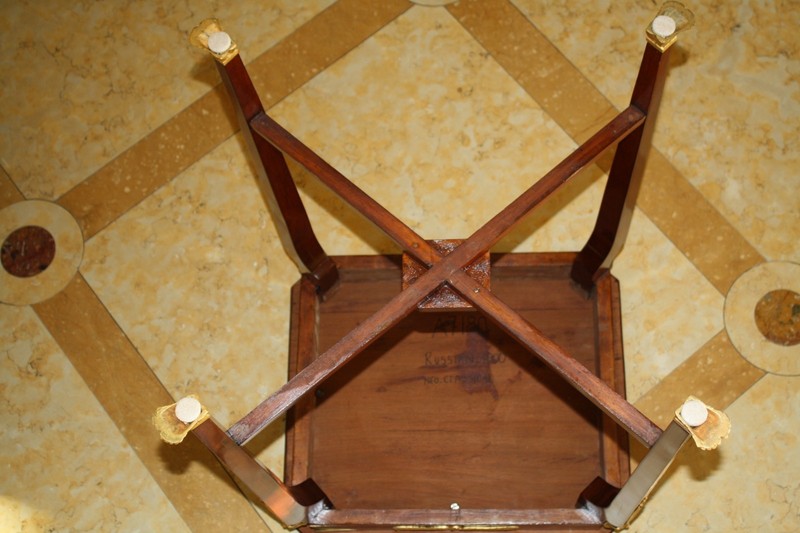 MAGNIFICENT 19C RUSSIAN NEO CLASSICAL BRONZE MOUNTED MAHOGANY TABLE 'MUST SEE' gallery