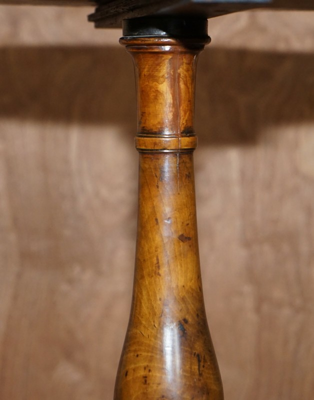 MUST SEE FINE SUPER RARE ORIGINAL VICTORIAN POLLARD OAK SIDE END LAMP WINE TABLE gallery
