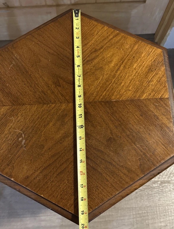 Vintage Hekman Rustic Spanish Colonial Drum Storage Cabinet Hexagon Table Doors gallery