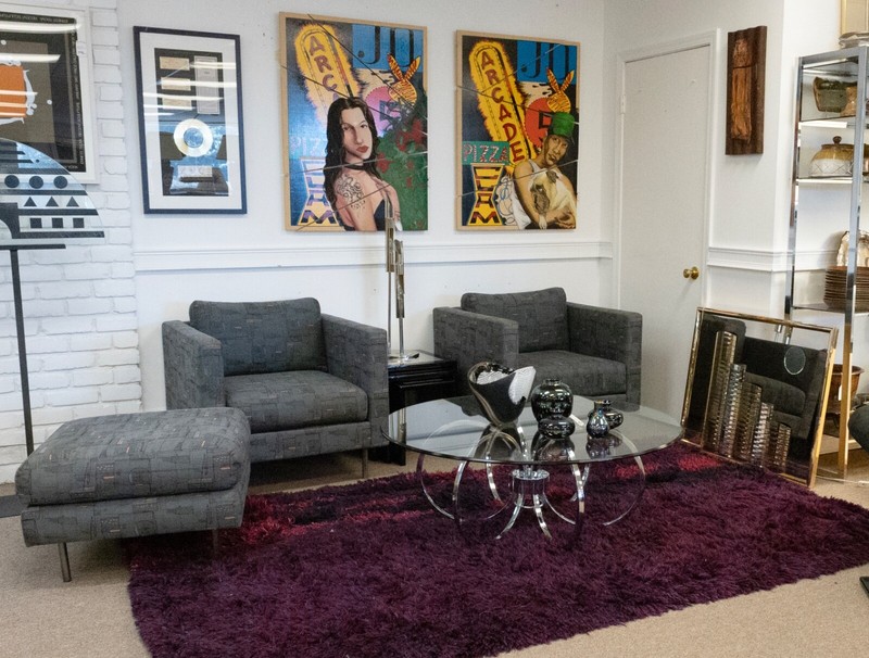 MidCentury Modern Chrome & Glass Coffee Table In The Style Of Milo Baughman gallery