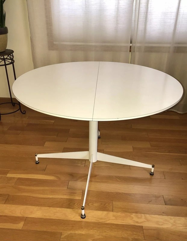 1950s Expandable Dining Table w/ Leaf Eames Herman Miller Knoll Style MCM STURDY