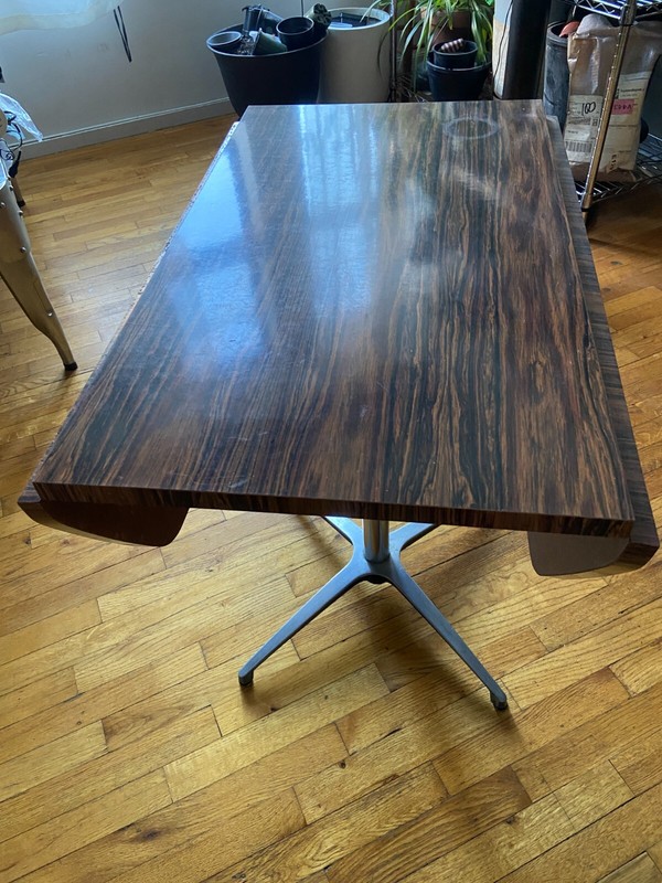 Midcentury Expandable Two-Leaf Dining Table 30 x 34 inches gallery