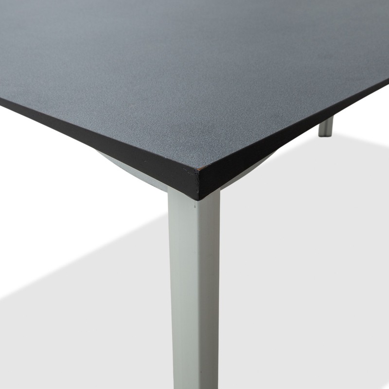 Rosenthal Dining Table Dark Gray Silver Legs 180 X 90 Cm gallery