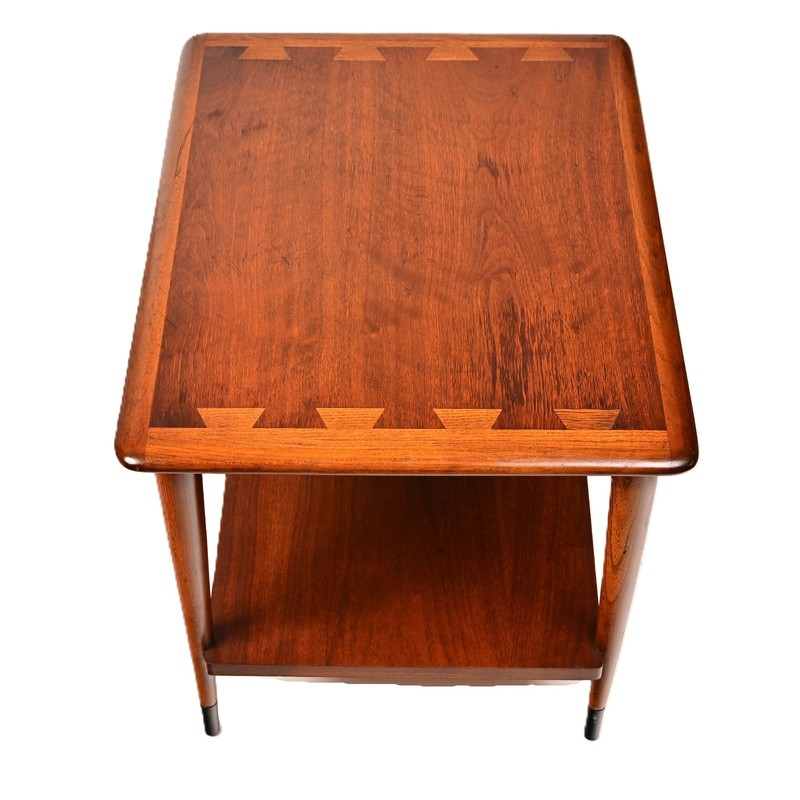 LANE Original Vintage Signed Mid Century Modern Dovetail Accent End Coffee Table gallery