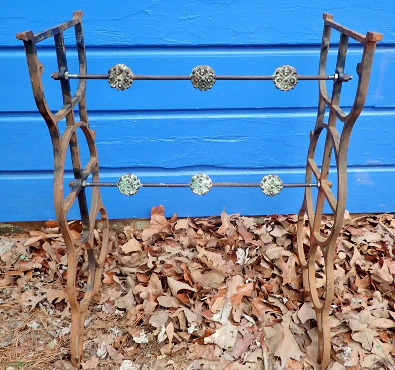 Antique Treadle Sewing Machine Vintage Cast Iron Frame for Table Base