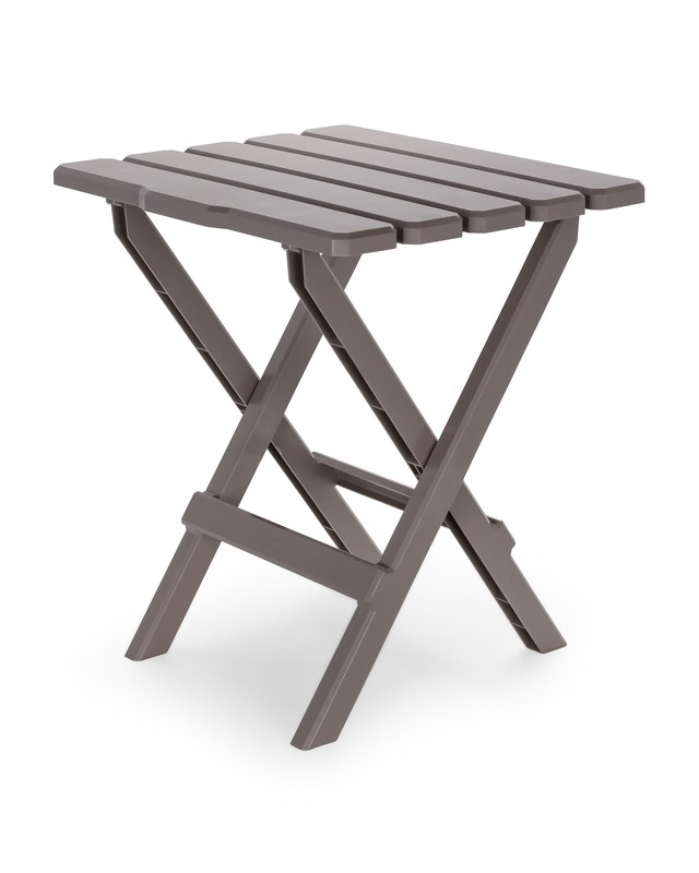 Camco Adirondack Style Folding Plastic Large Table, Indoor or Outdoor Use, Taupe gallery