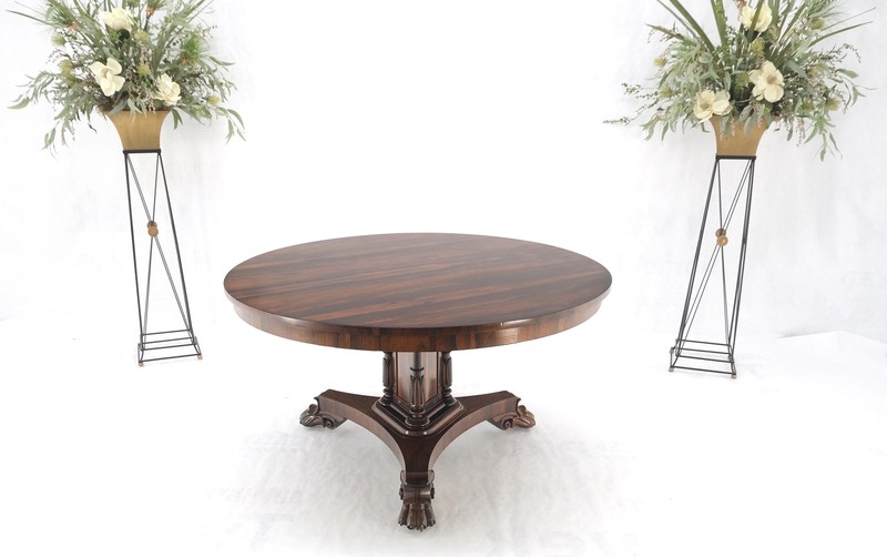 Large 52" Diameter Round Tilt Top Rosewood Empire Dining Breakfast Table MINT! gallery