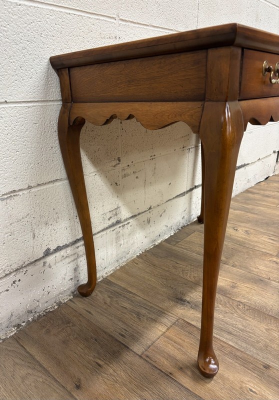 Antique 20th Century Queen Anne Walnut Silver Table Tea Table gallery