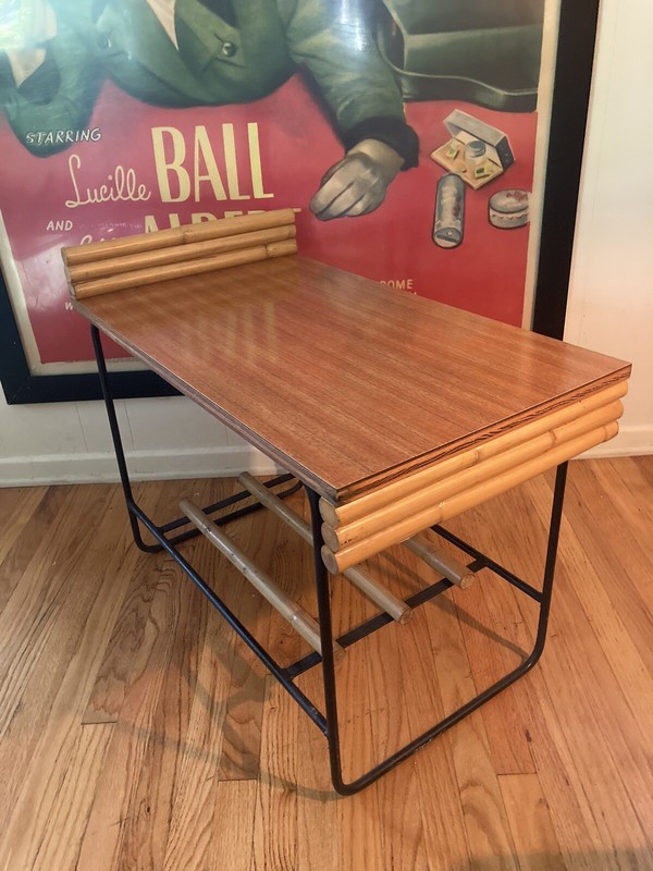 Rare Vintage Ritts Co Wroughtan End Table Shirley Ritts 1954