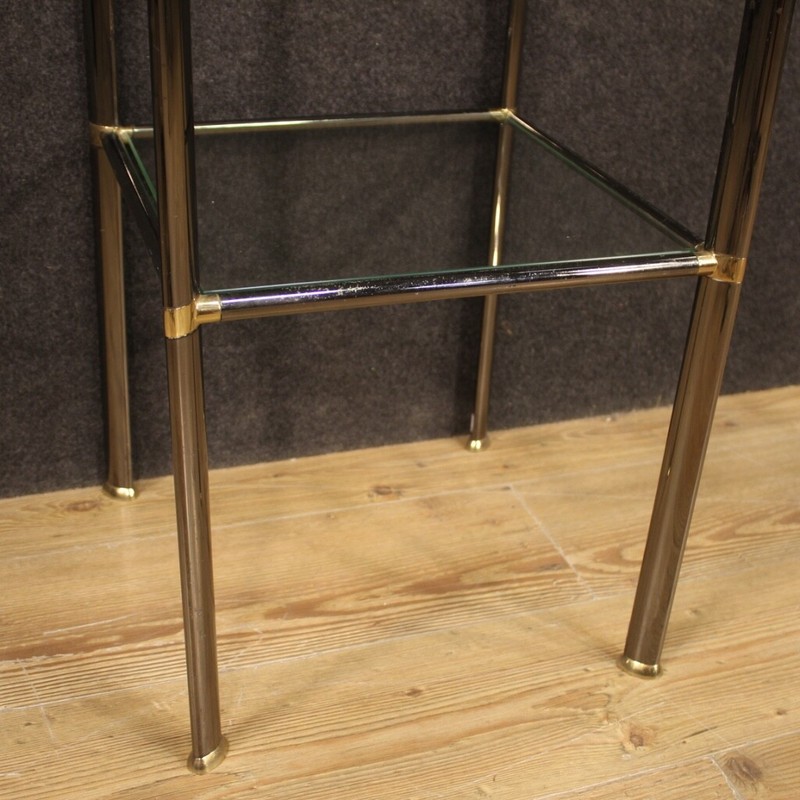 Side table design modern vintage 20th century furniture metal glass living room gallery