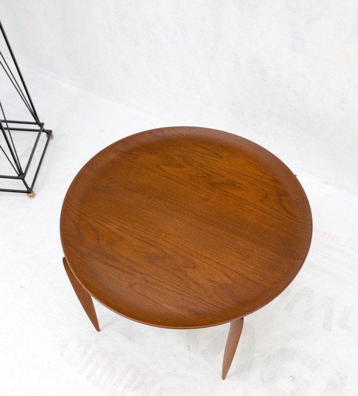 Fritz Hansen Danish Mid-Century Modern Folding Coffee Table Stand Tray Top Mint! gallery
