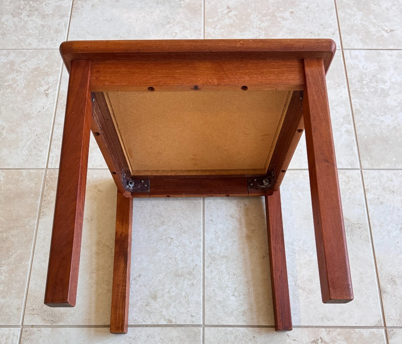 Mobelfabrikken Toften Danish Mid Century Modern Tile-Top Teak Side Table 21'' SQ gallery