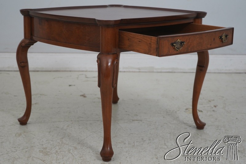 L69331: Pair HEKMAN George III Burl Walnut End Tables gallery