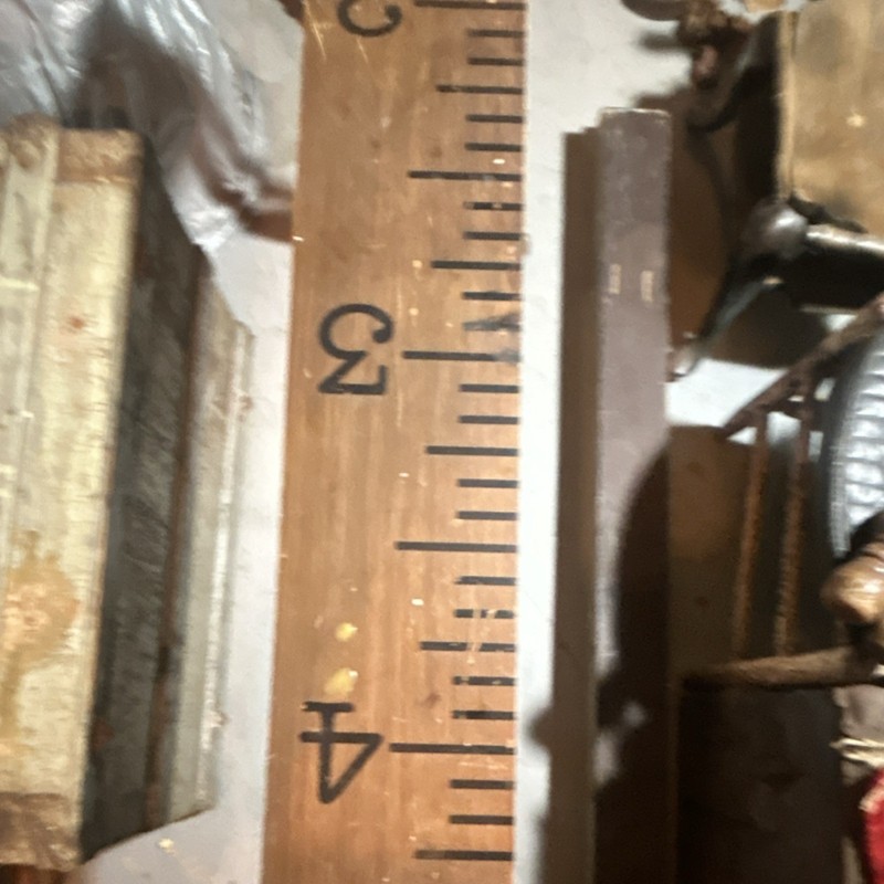 Old Wooden Console Table, Victorian Carved Legs, Ruler Top, Brown Finish gallery