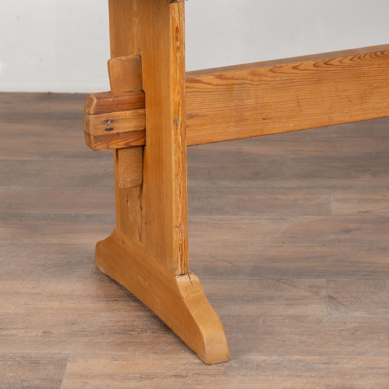 19th-Century Swedish Pine Console Table with Trestle Base gallery