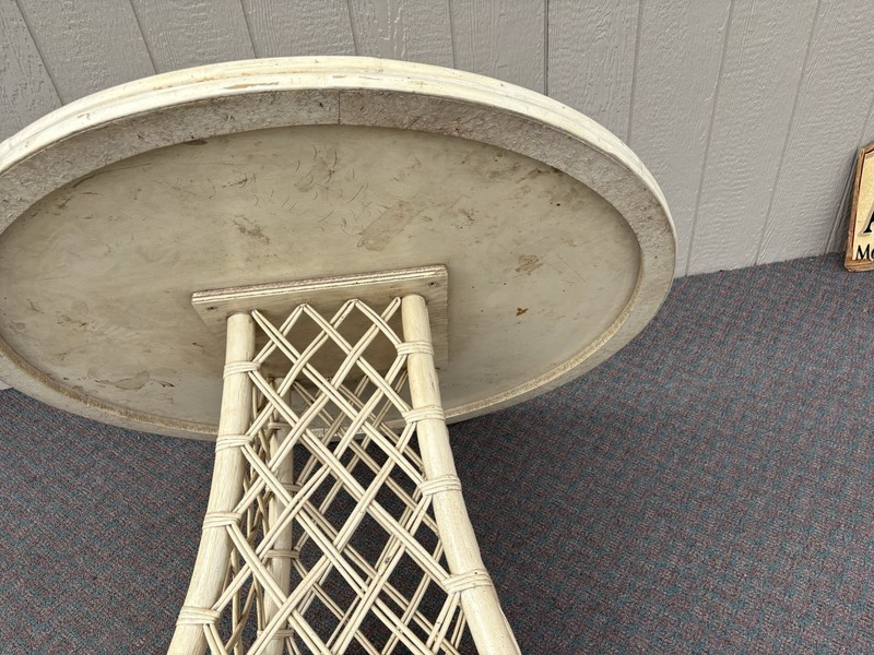 55219 Wicker Rattan Dining Kitchen Foyer Garden Table 42" Round Top gallery