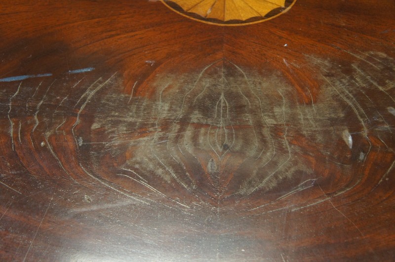 Vintage Hekman Georgian Style Crotch Mahogany Oval Coffee Cocktail Table 52" gallery