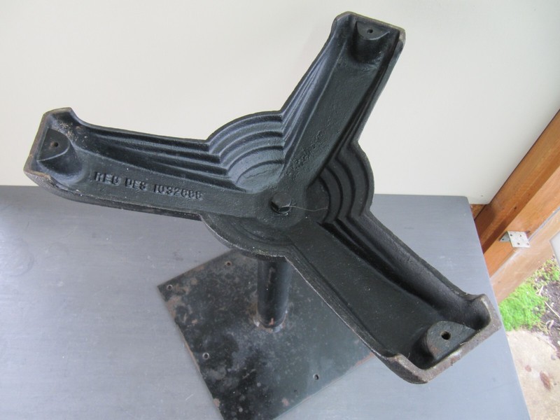 Art Deco Gueridon Table Cast Iron Bistro Table Tripod Base gallery