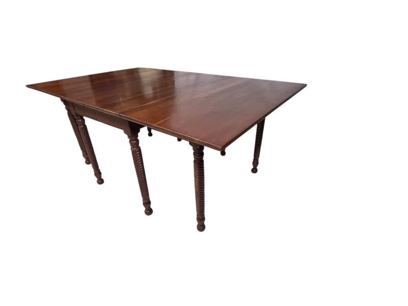 Vintage H Willett Drop Leaf Dining Table Gateleg Solid Wood 71x44 Refinished gallery