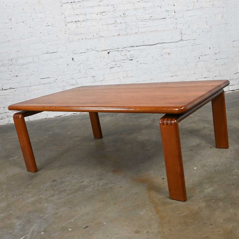 Scandinavian Modern Solid Teak Rectangular Coffee Table Style of Westnofa Norway gallery