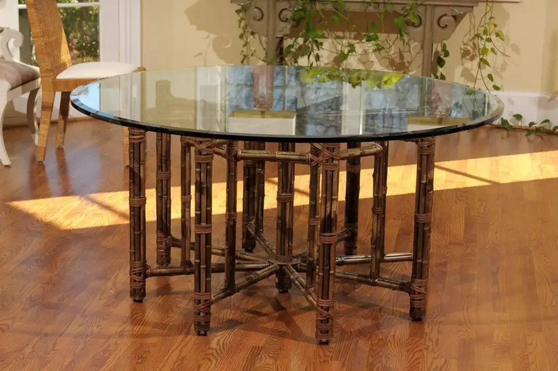 Elegant Circular Dining Table by McGuire gallery