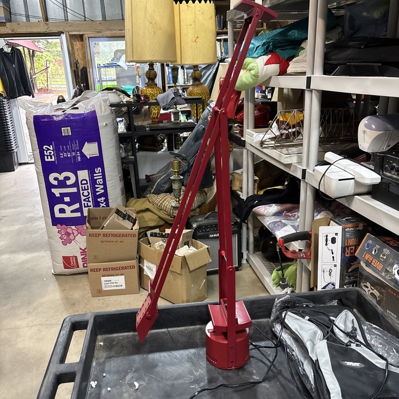 Mid century Red Italian Tizio Table Lamp