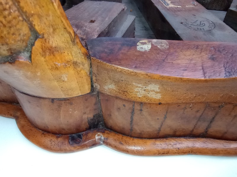 Antique Italian Tavalino Olive Wood Side Table Marked "TZ" Circa 1920's gallery