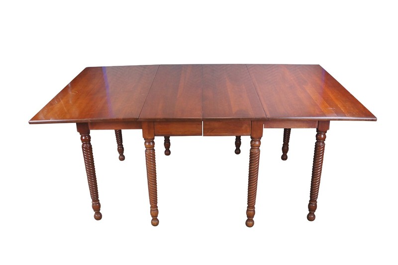 Willett Wildwood Cherry Dropleaf Gateleg Farmhouse Barley Twist Dining Table