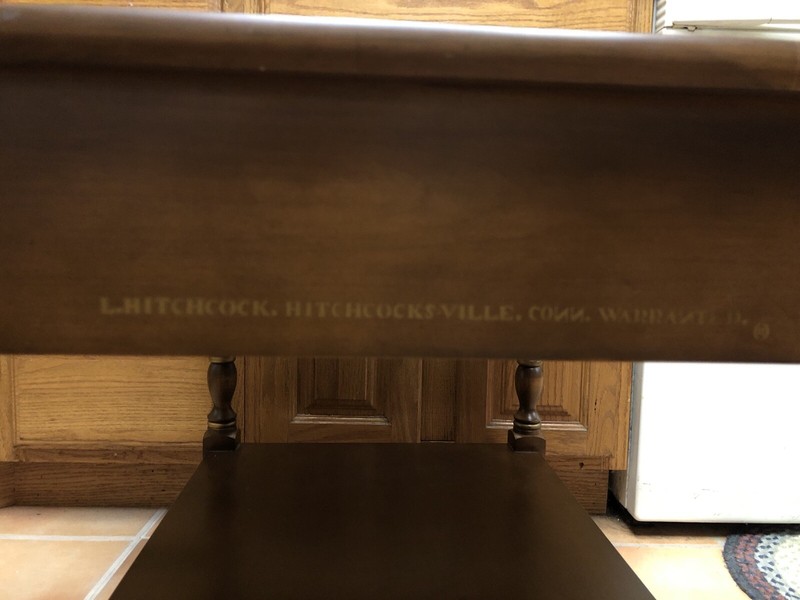 Hitchcock Side End Night Table Drawer, Maple, Stencil Small Signed 22x26x19 gallery