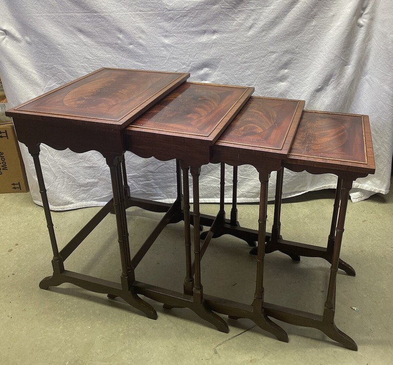 Price Reduced- Antique Mahogany Nesting Tables, 19-1/2” x 13-1/2” x 25-1/2 ”
