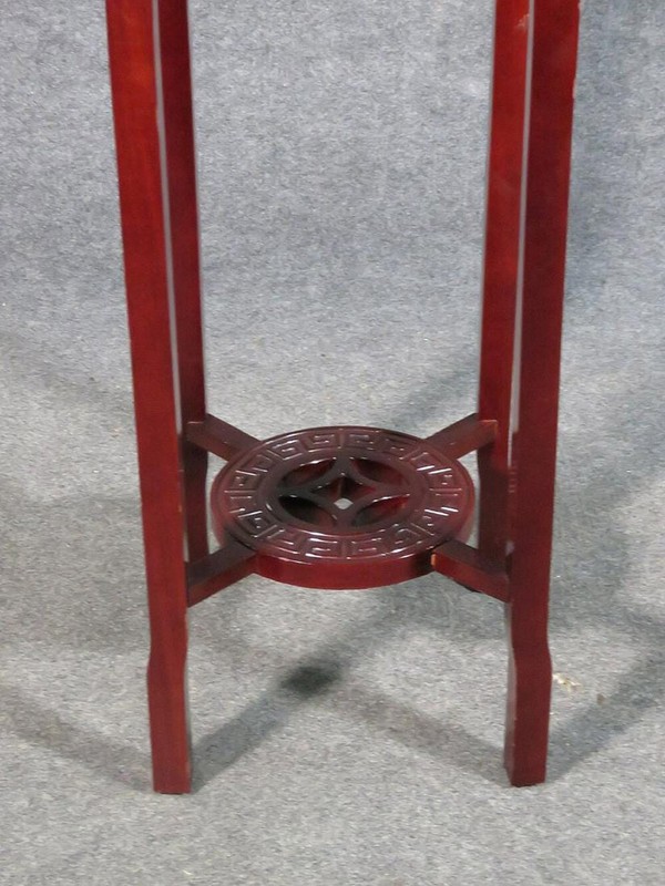 Chinese Carved Mahogany Plantstand Pedestal, C1920 gallery