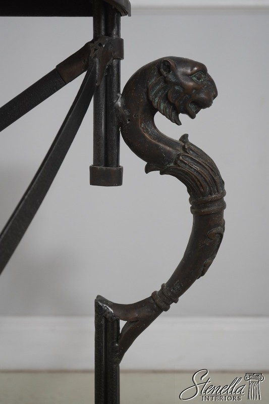 72974: MAITLAND SMITH Bronze Base Marble Top Console Table gallery