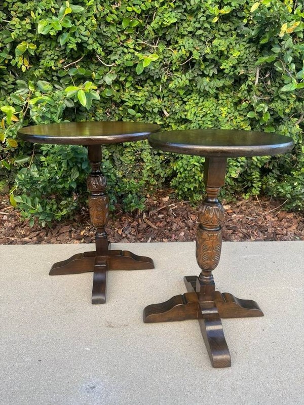 A Pair of Jacobean Design Wine Tables/Side Tables/End Tables gallery
