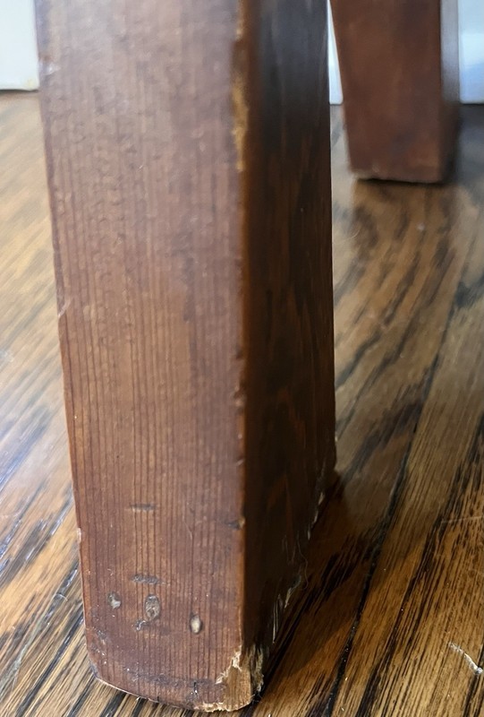 Vintage Handmade Pine Sewing Table Child’s Table Rustic Wood Early American TINY gallery
