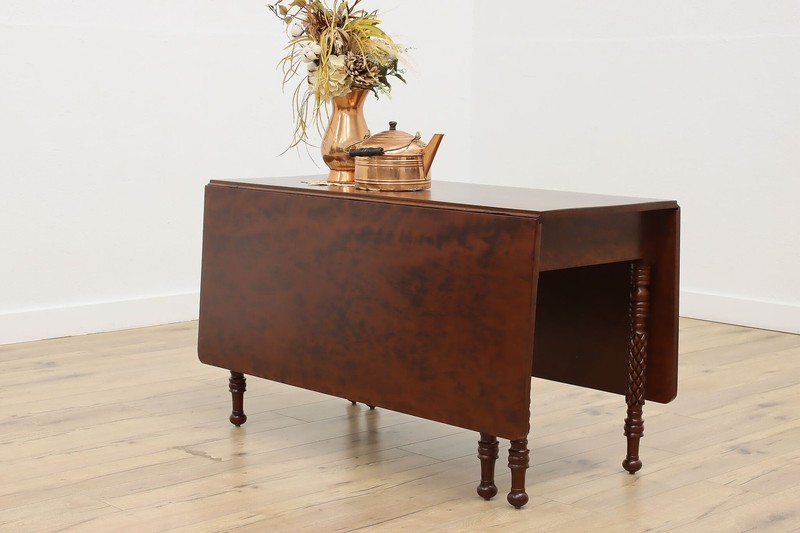 Sheraton Antique Cherry Drop Leaf Gateleg Dining Table #56950 gallery
